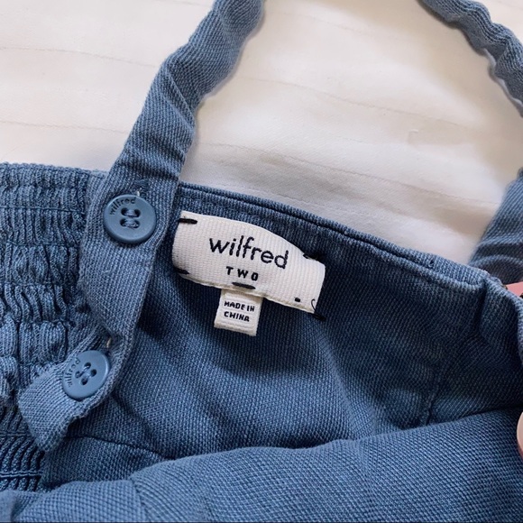 Aritzia Wilfred Converible Smocked Mini Dress Blue size 2 - Picture 9 of 16